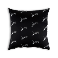 Kırlent ve Çita Desenli Siyah Kırlent