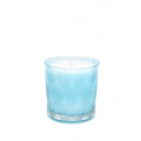 Blue Chry cut small blue glass Candle