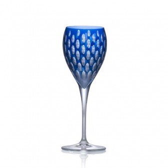 Blue color White Wine Glass set of 4