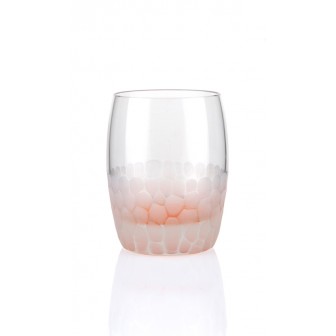 Honeycomb textured water glass set of 4