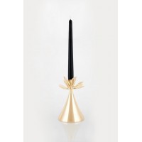 Magnolia small gold plated Candlestick