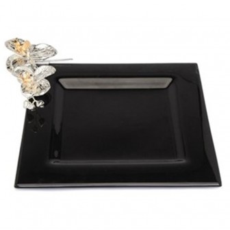 Orchid glass square Serving platter