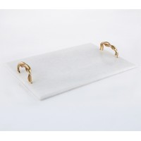Thorn small marble Tray with knitting pattern handles