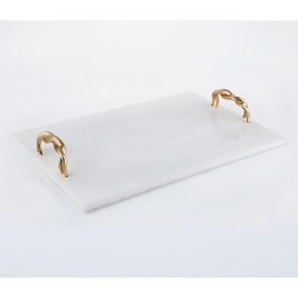 Thorn small marble Tray with knitting pattern handles